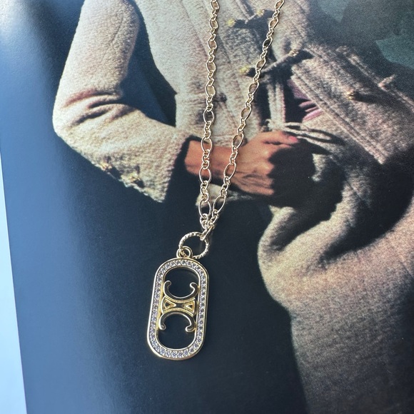 upcycled celine Jewelry - Gold Pendant Necklace